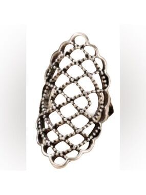 Ring Size 7 Antiqued Silver Boho